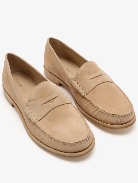 Stuart Weitzman Shoes - Stuart Weitzman Women's Tan Suede Loafers 8.5